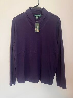 Lauren Ralph Lauren Purple Long Sleeve Top